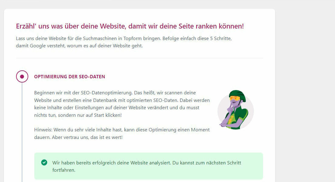 Konfigurationsassistent von Yoast SEO