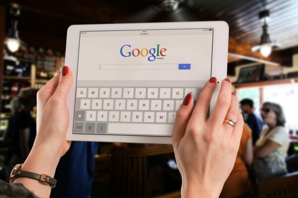 Recherche bei Google zum Blog-Thema