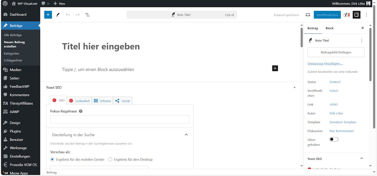 Beiträge bei WordPress